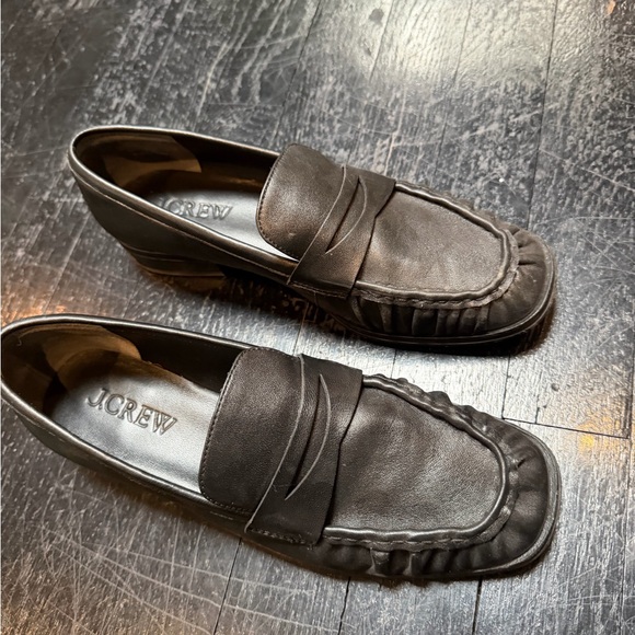 J Crew Maison ruched leather loafers - Picture 8 of 9